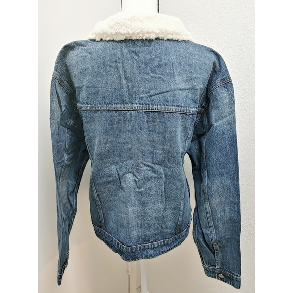 Good American Jackets & Coats Good American Sherpa Oversized Denim